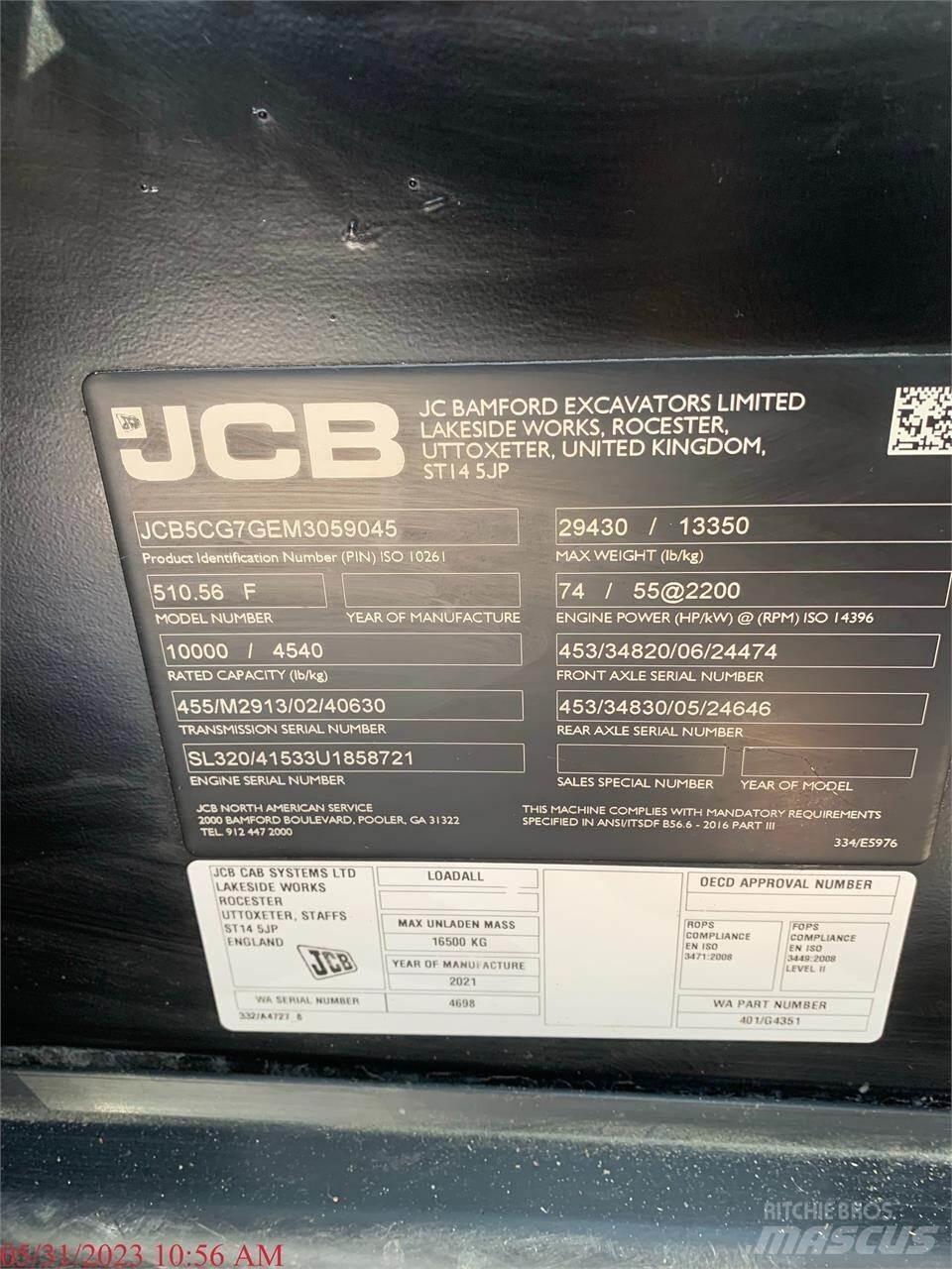 JCB 510-56 Teleskopiniai krautuvai
