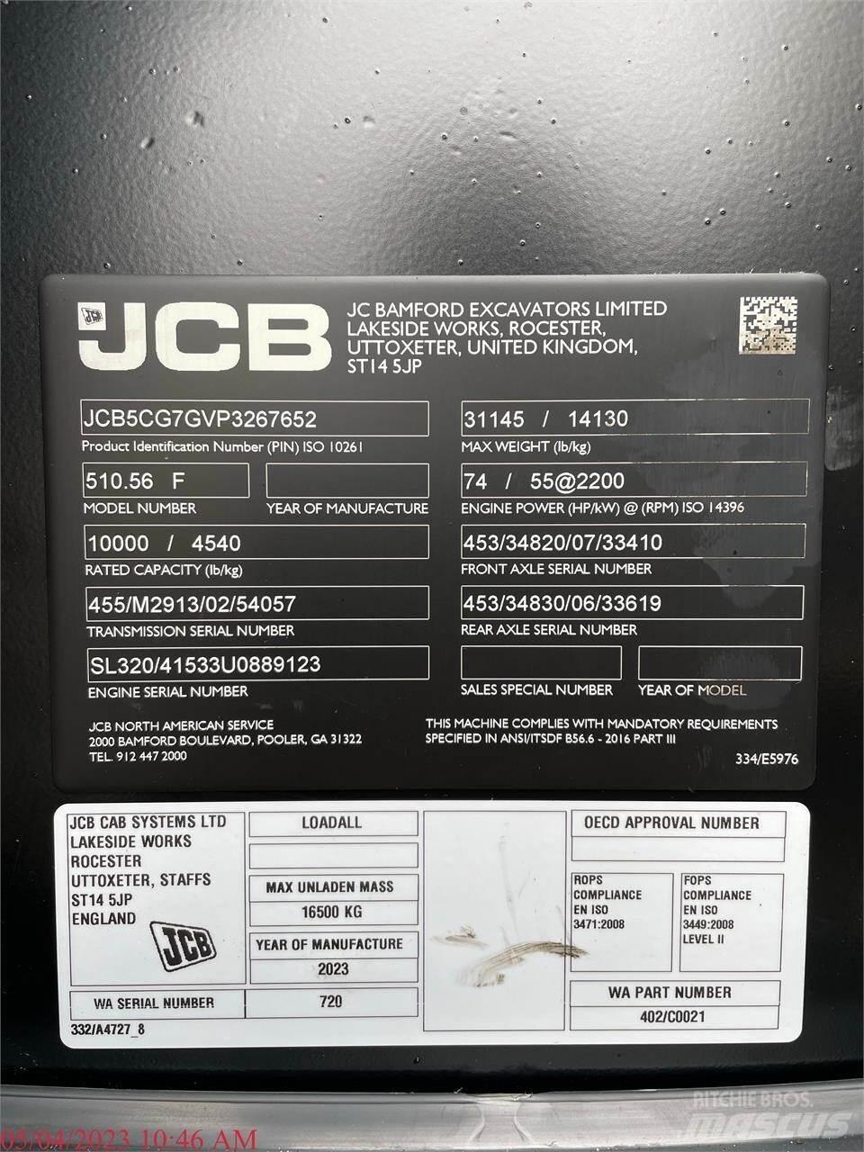 JCB 510-56 Teleskopiniai krautuvai