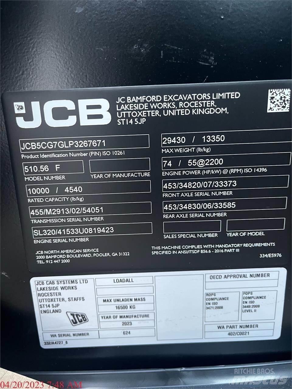 JCB 510-56 Teleskopiniai krautuvai