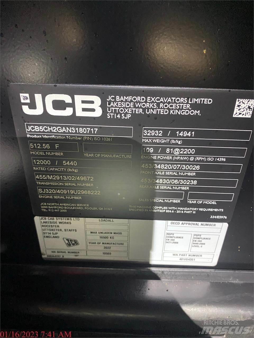 JCB 512-56 Teleskopiniai krautuvai
