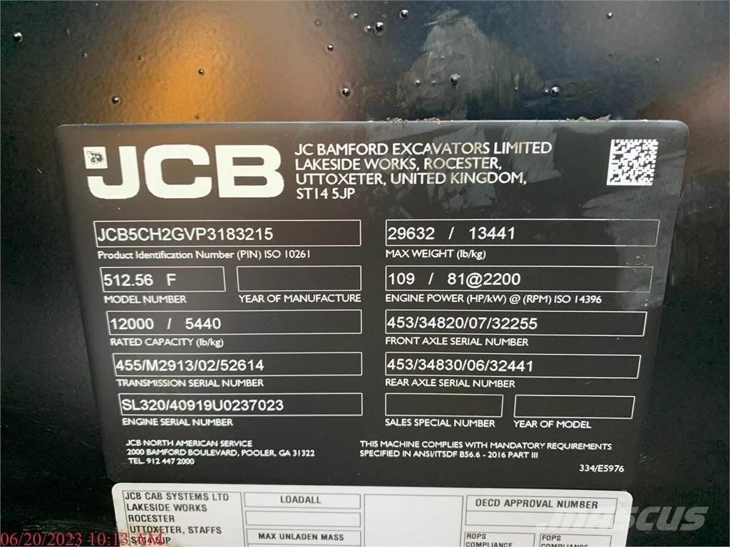 JCB 512-56 Teleskopiniai krautuvai