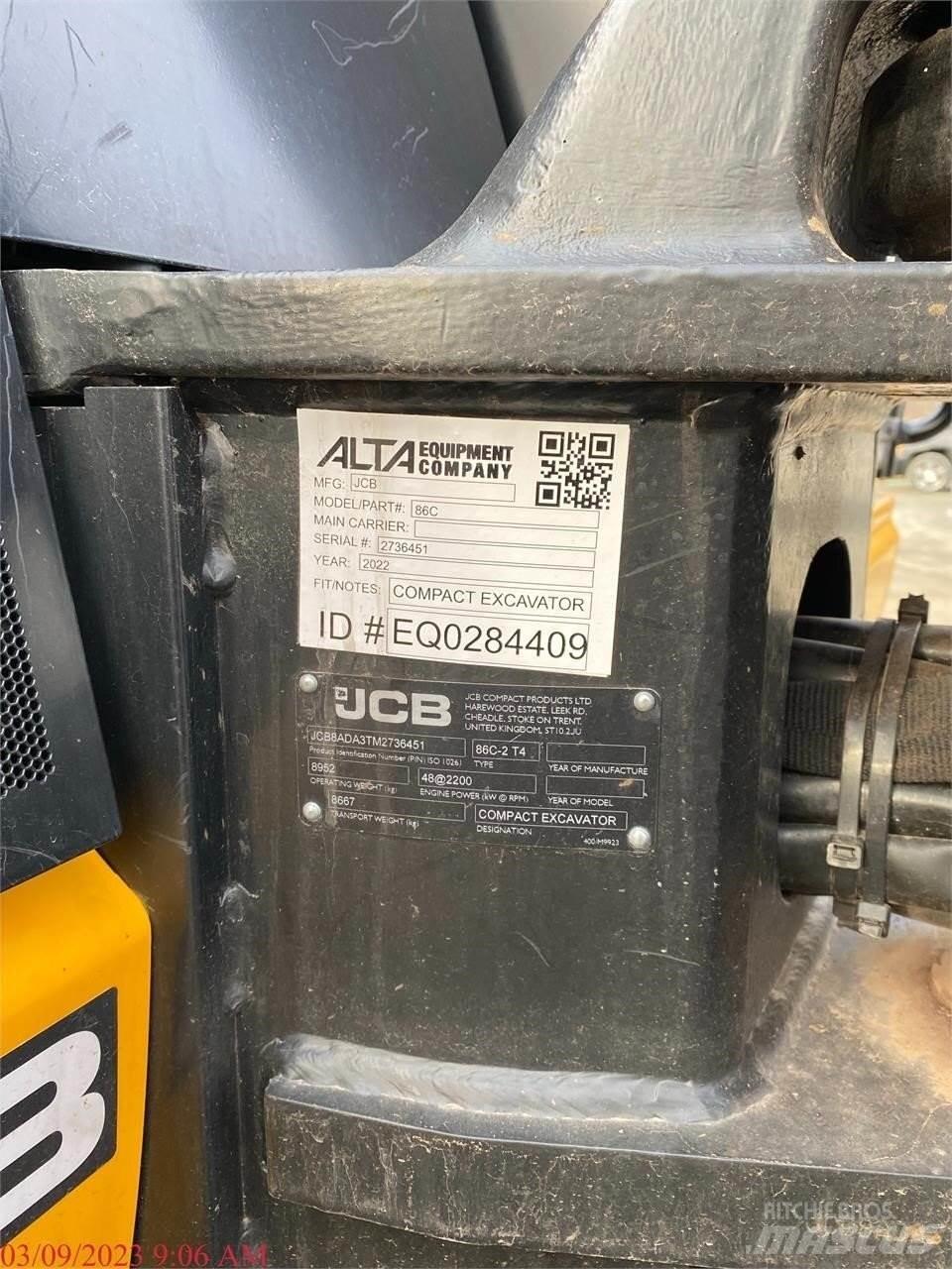 JCB 86C-2 Vikšriniai ekskavatoriai