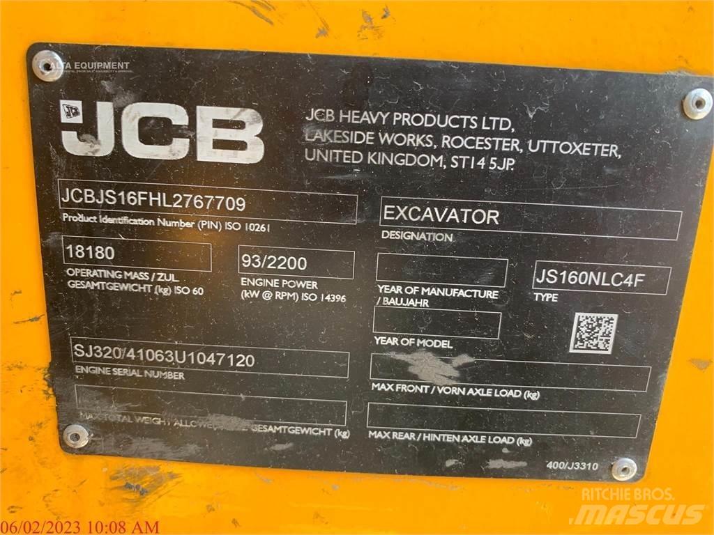 JCB JS160 Vikšriniai ekskavatoriai