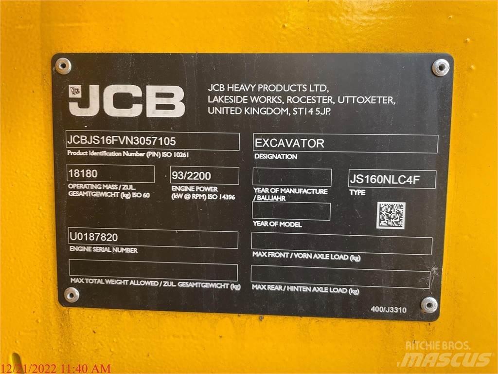 JCB JS160 Vikšriniai ekskavatoriai