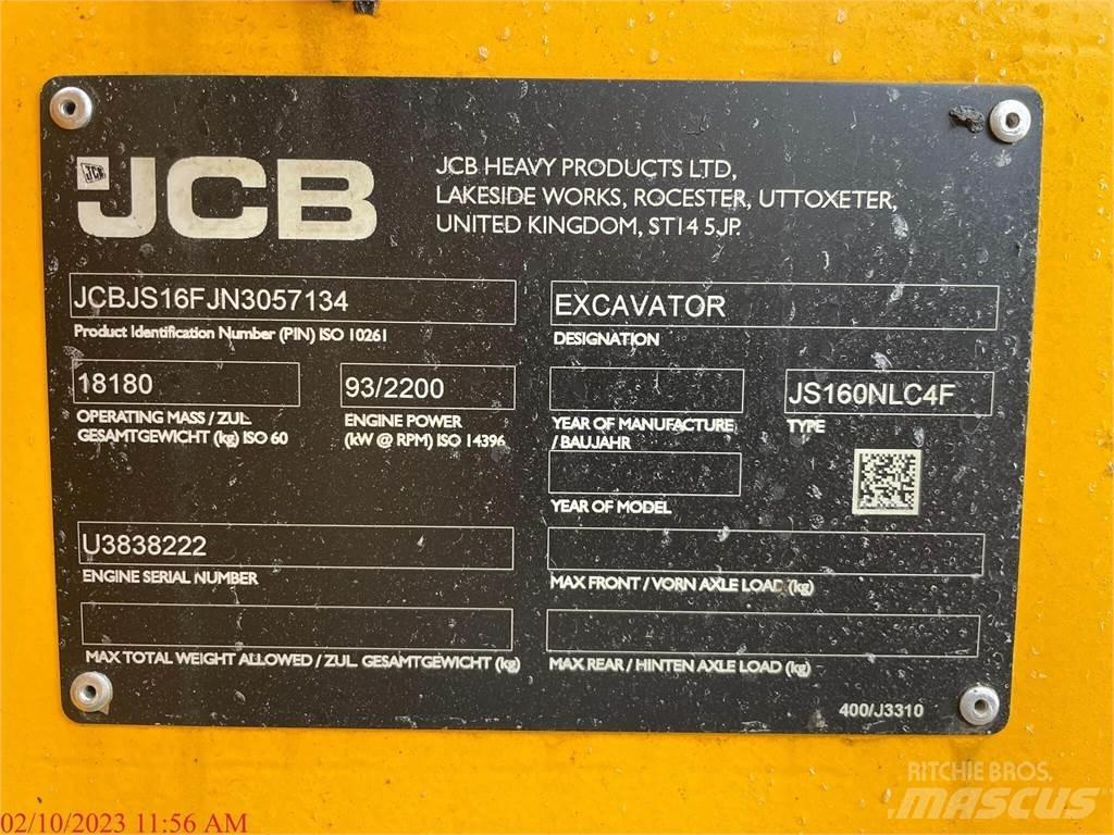 JCB JS160 Vikšriniai ekskavatoriai