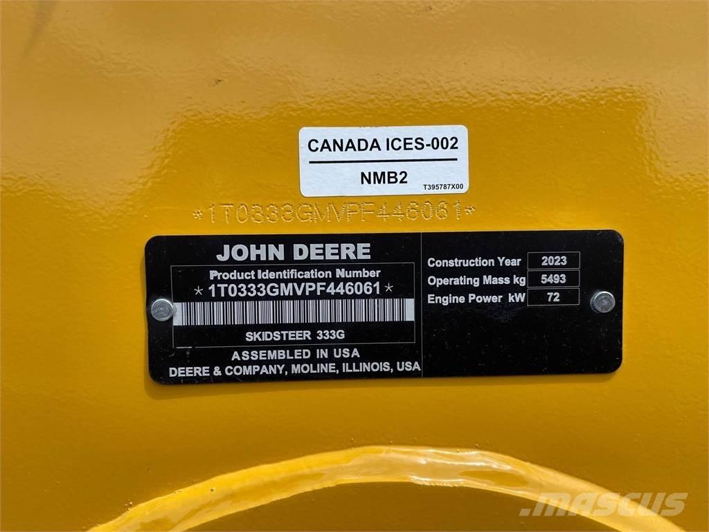 John Deere 333G Krautuvai su šoniniu pasukimu
