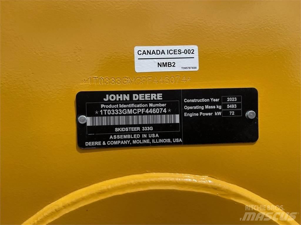 John Deere 333G Krautuvai su šoniniu pasukimu