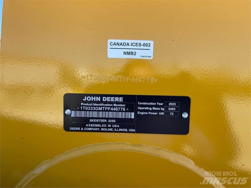 John Deere 333G Krautuvai su šoniniu pasukimu