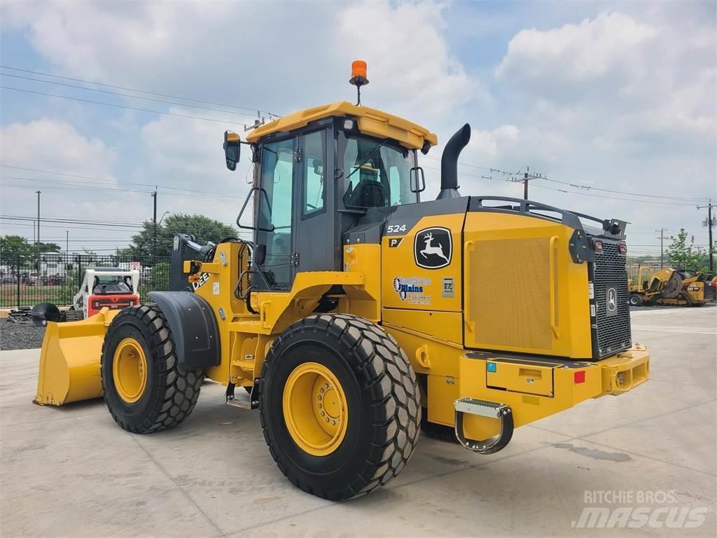 John Deere 524P Naudoti ratiniai krautuvai