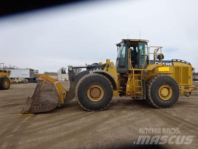 John Deere 844J Naudoti ratiniai krautuvai