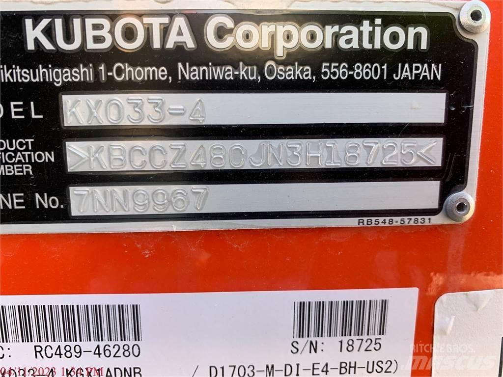 Kubota KX033-4 Mini ekskavatoriai < 7 t
