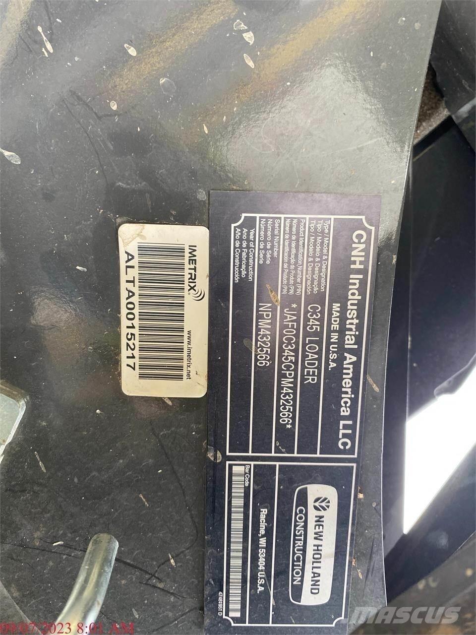 New Holland C345 Krautuvai su šoniniu pasukimu
