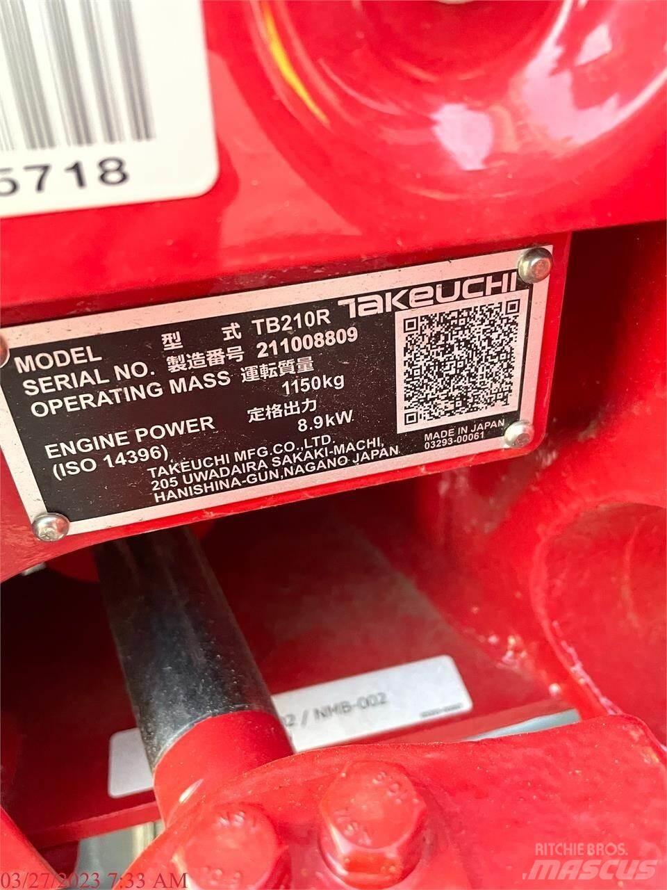 Takeuchi TB210R Mini ekskavatoriai < 7 t