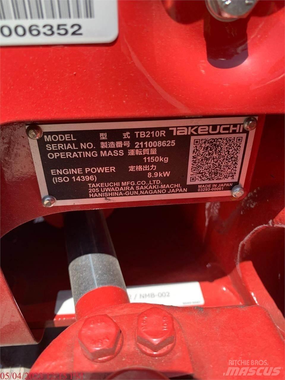 Takeuchi TB210R Mini ekskavatoriai < 7 t