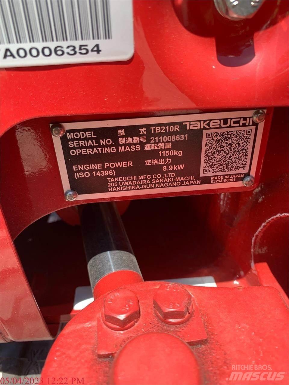 Takeuchi TB210R Mini ekskavatoriai < 7 t