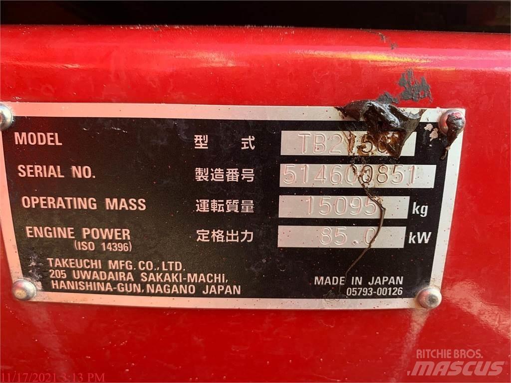 Takeuchi TB2150 Vikšriniai ekskavatoriai