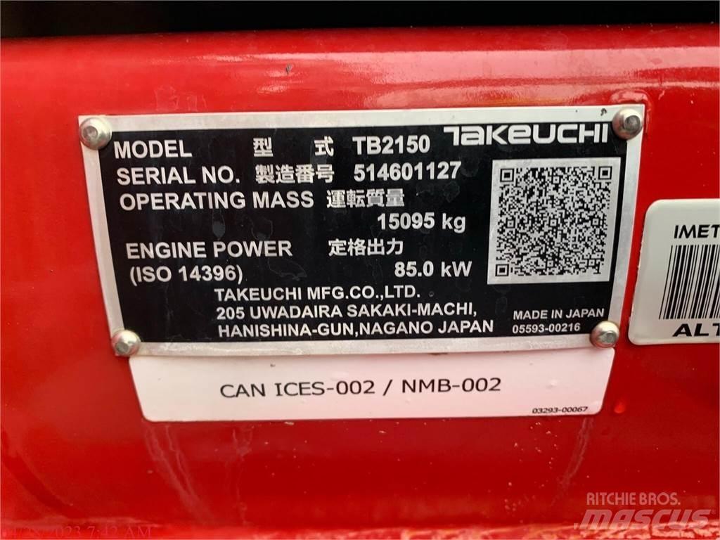 Takeuchi TB2150 Vikšriniai ekskavatoriai