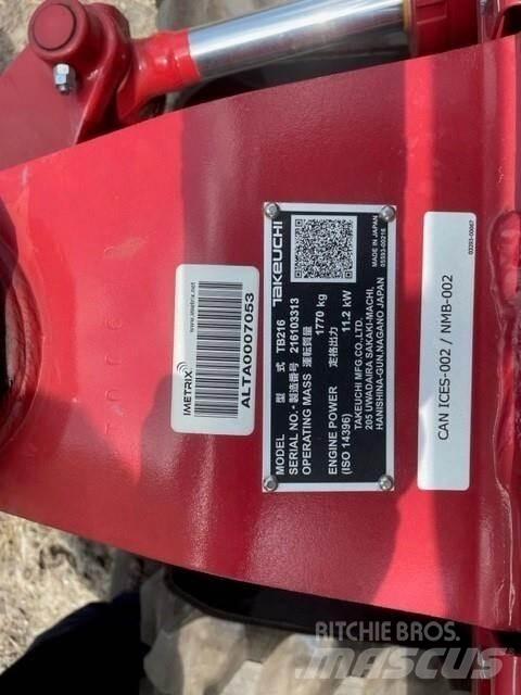 Takeuchi TB216 Mini ekskavatoriai < 7 t