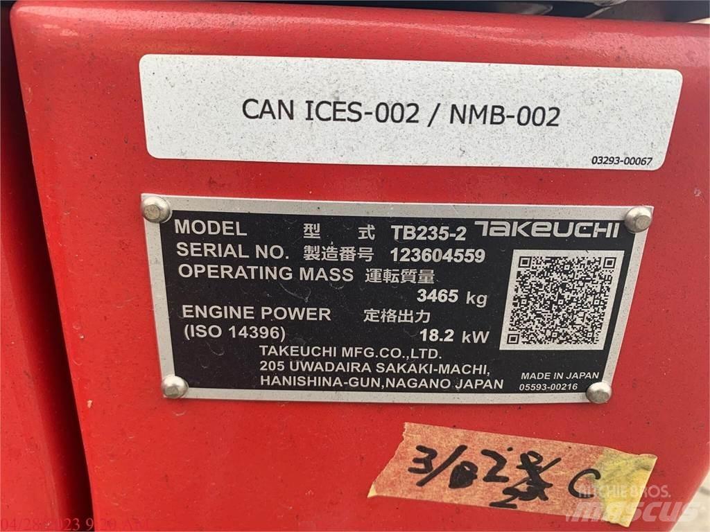 Takeuchi TB235-2 Mini ekskavatoriai < 7 t