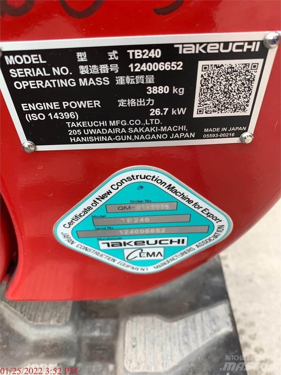 Takeuchi TB240 Mini ekskavatoriai < 7 t