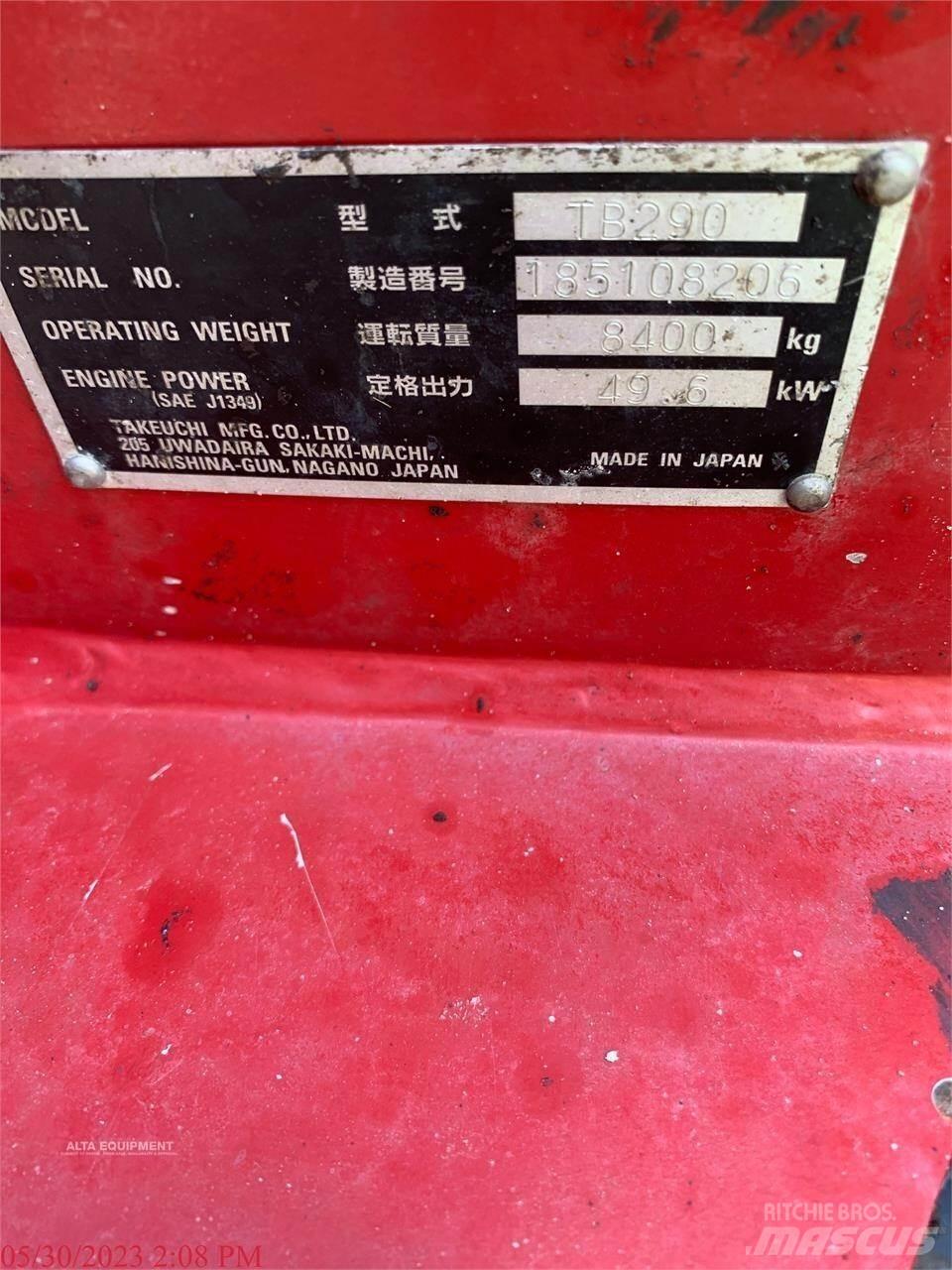 Takeuchi TB290 Vikšriniai ekskavatoriai