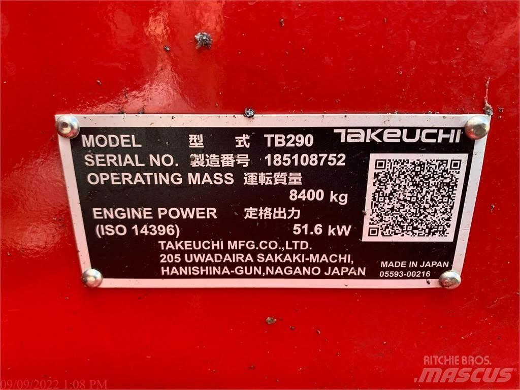 Takeuchi TB290 Vikšriniai ekskavatoriai