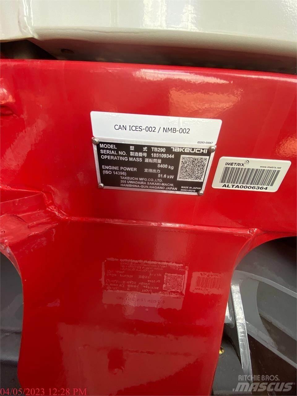 Takeuchi TB290 Vikšriniai ekskavatoriai