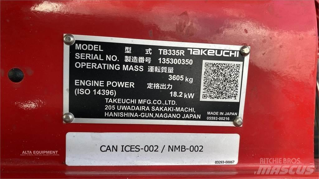 Takeuchi TB335R Mini ekskavatoriai < 7 t