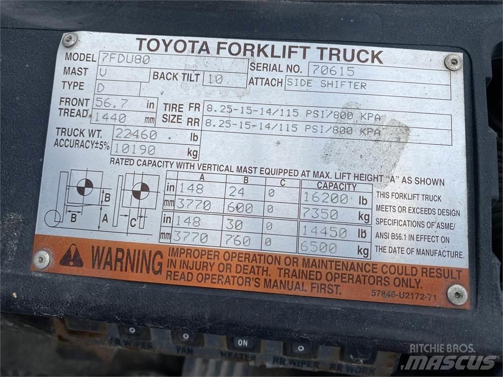 Toyota 7FDU80 Šakiniai krautuvai - Kita