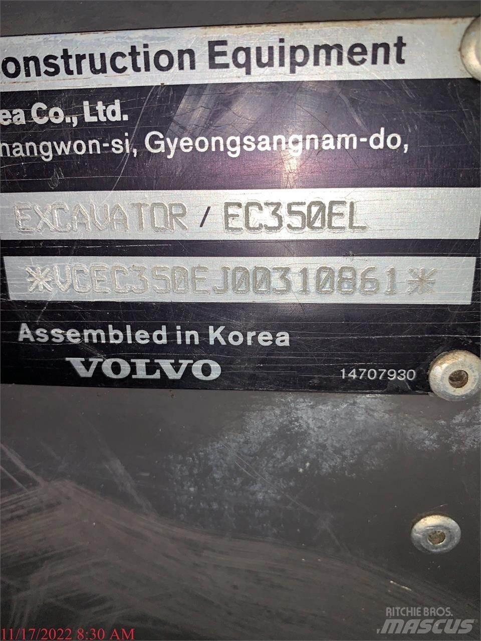 Volvo EC350EL Vikšriniai ekskavatoriai