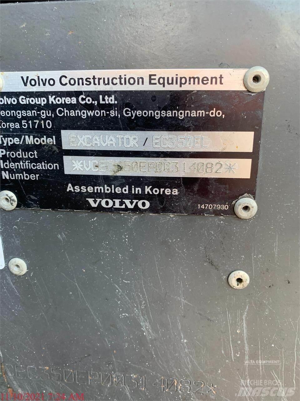 Volvo EC350EL Vikšriniai ekskavatoriai