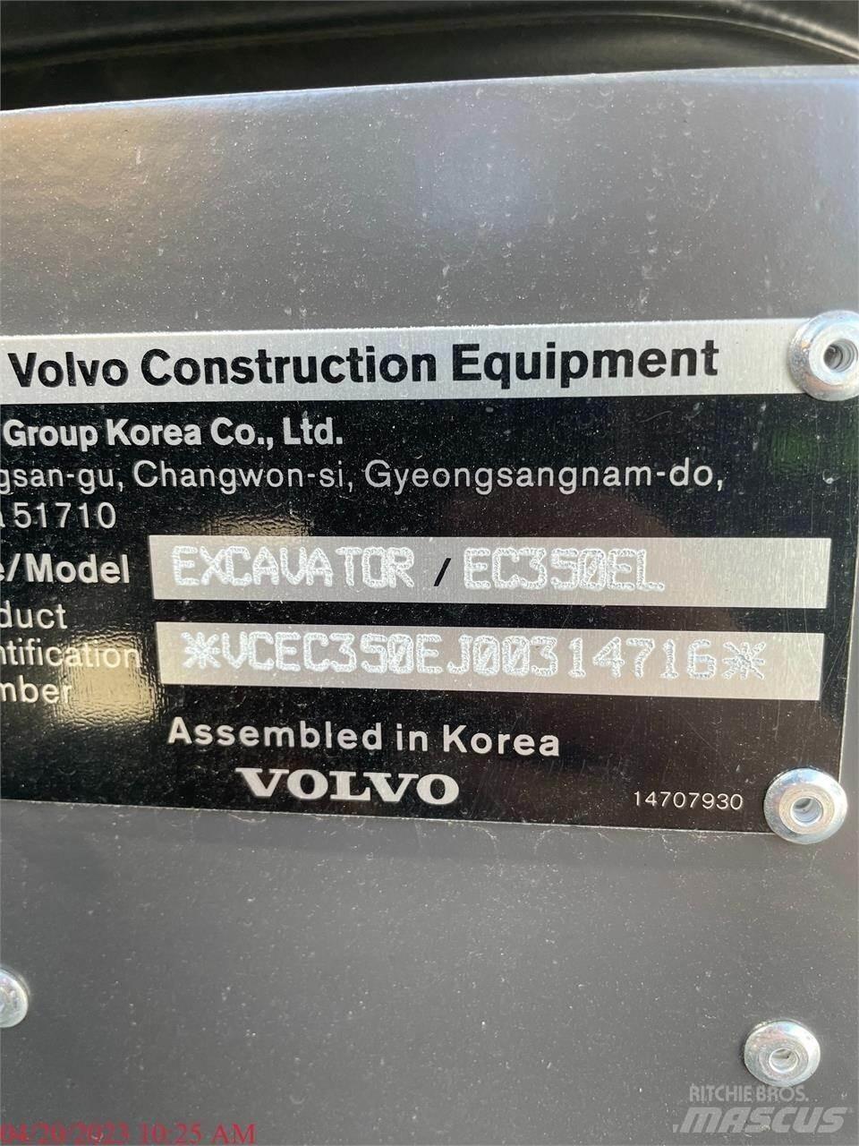 Volvo EC350EL Vikšriniai ekskavatoriai