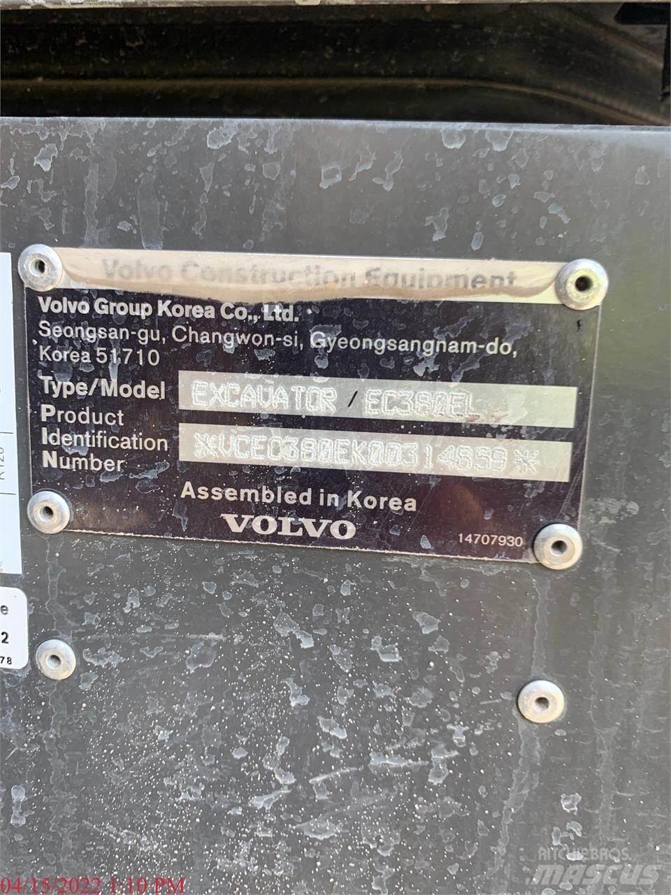 Volvo EC380EL Vikšriniai ekskavatoriai