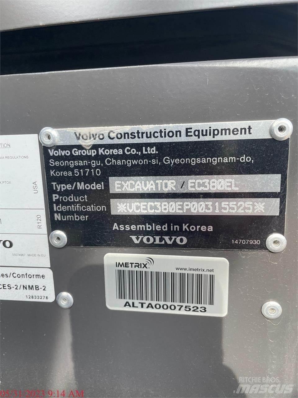 Volvo EC380EL Vikšriniai ekskavatoriai
