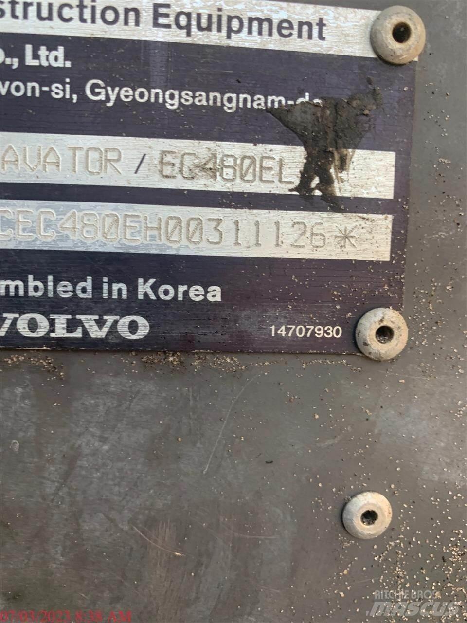 Volvo EC480EL Vikšriniai ekskavatoriai