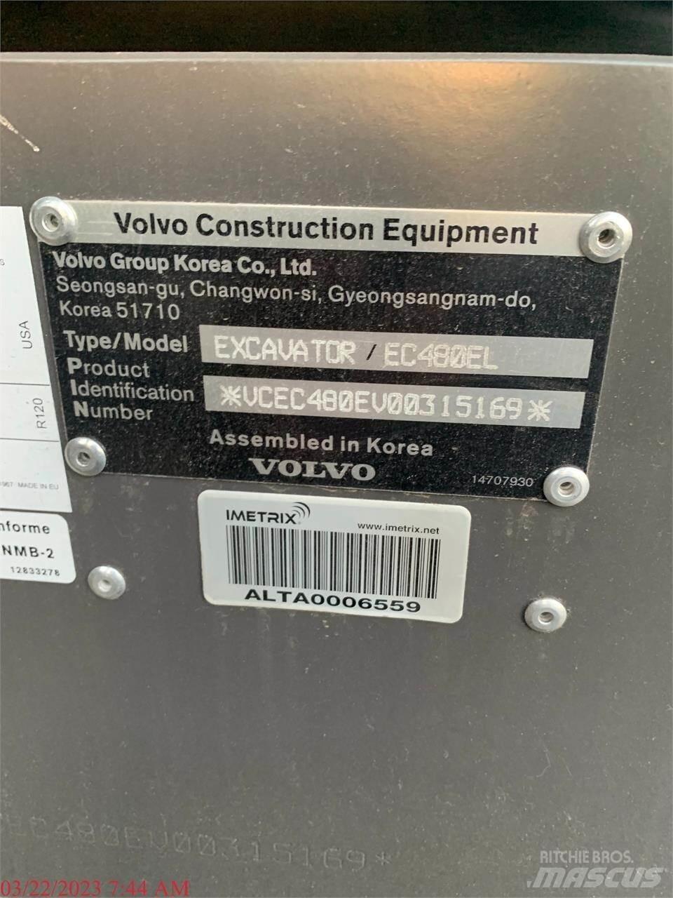 Volvo EC480EL Vikšriniai ekskavatoriai