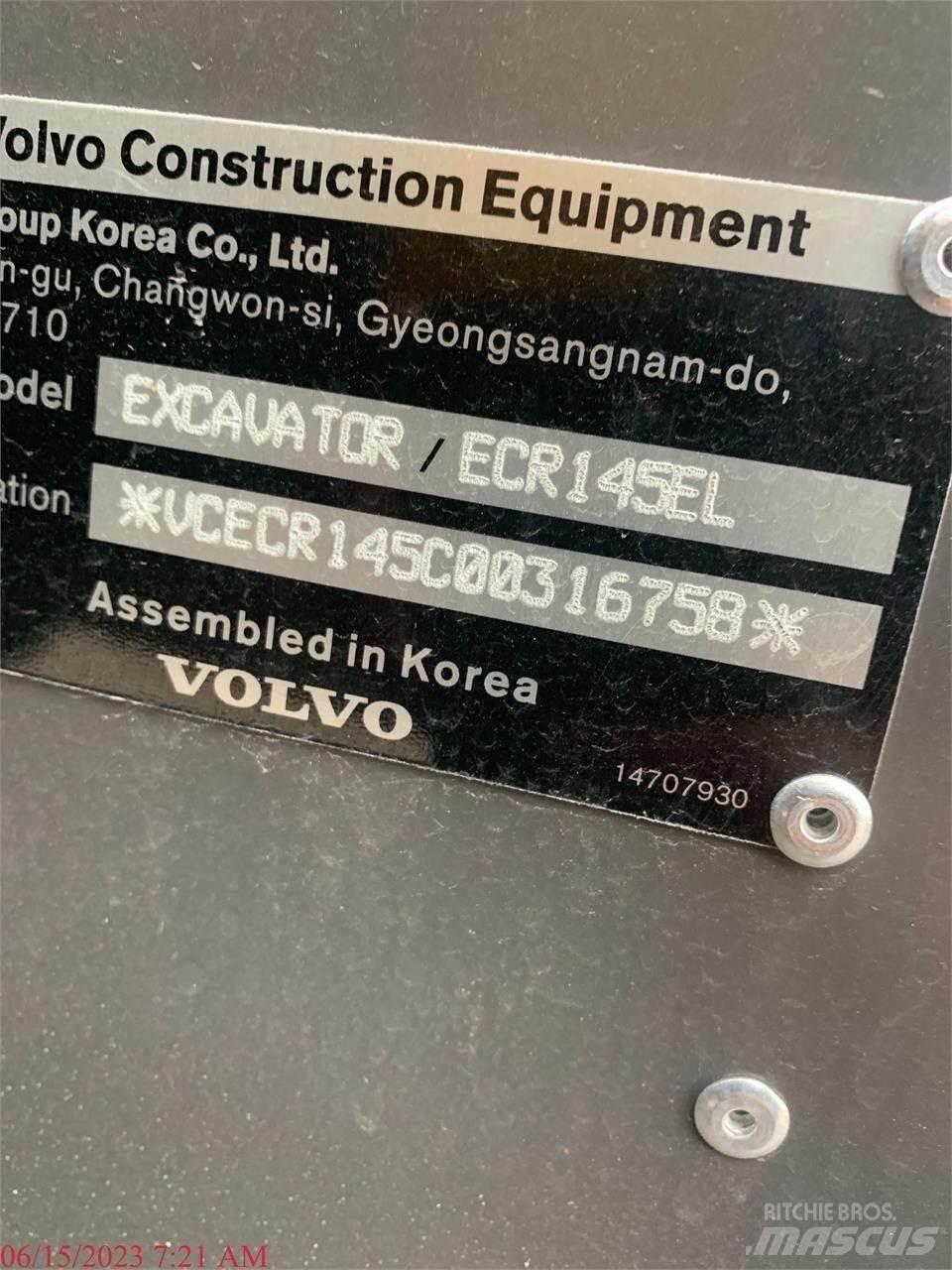Volvo ECR145EL Vikšriniai ekskavatoriai