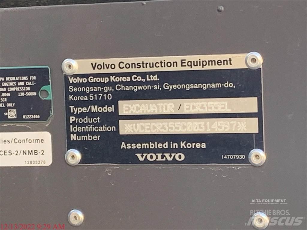 Volvo ECR355EL Vikšriniai ekskavatoriai
