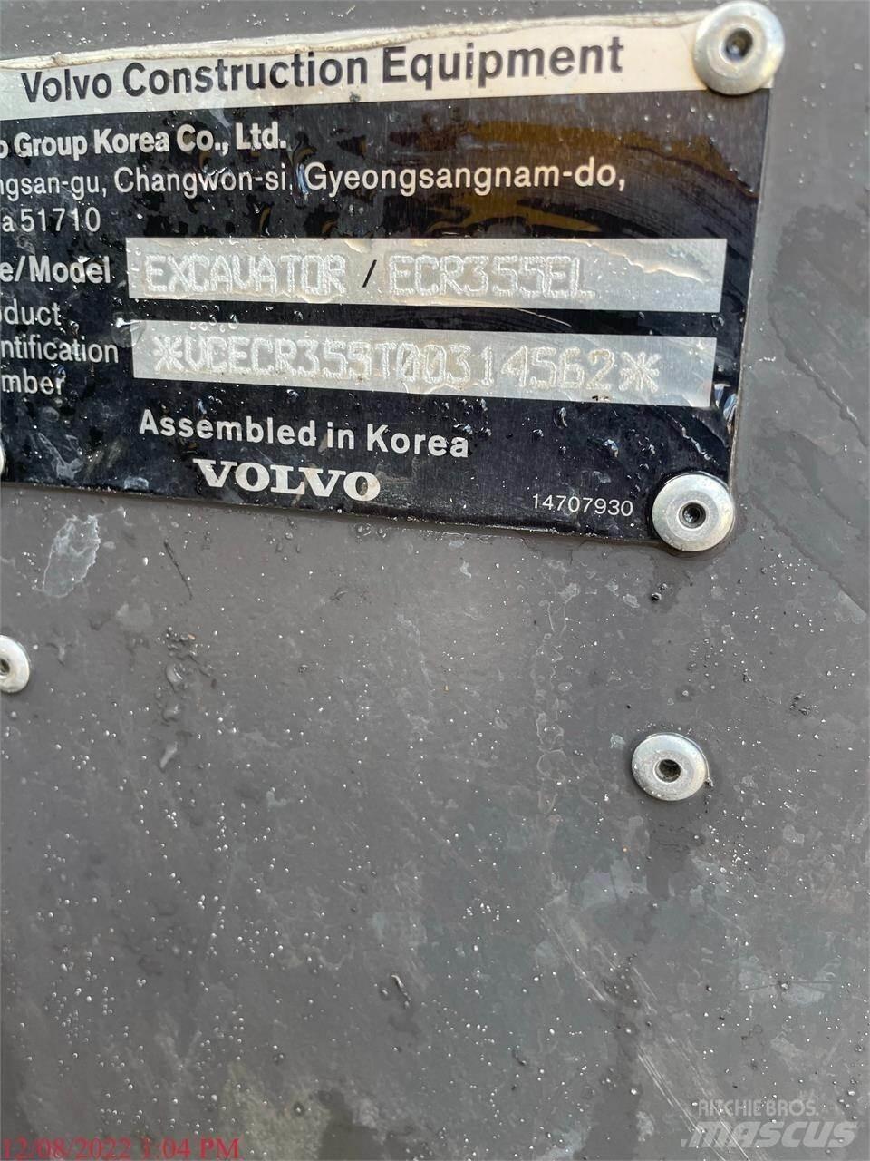 Volvo ECR355EL Vikšriniai ekskavatoriai