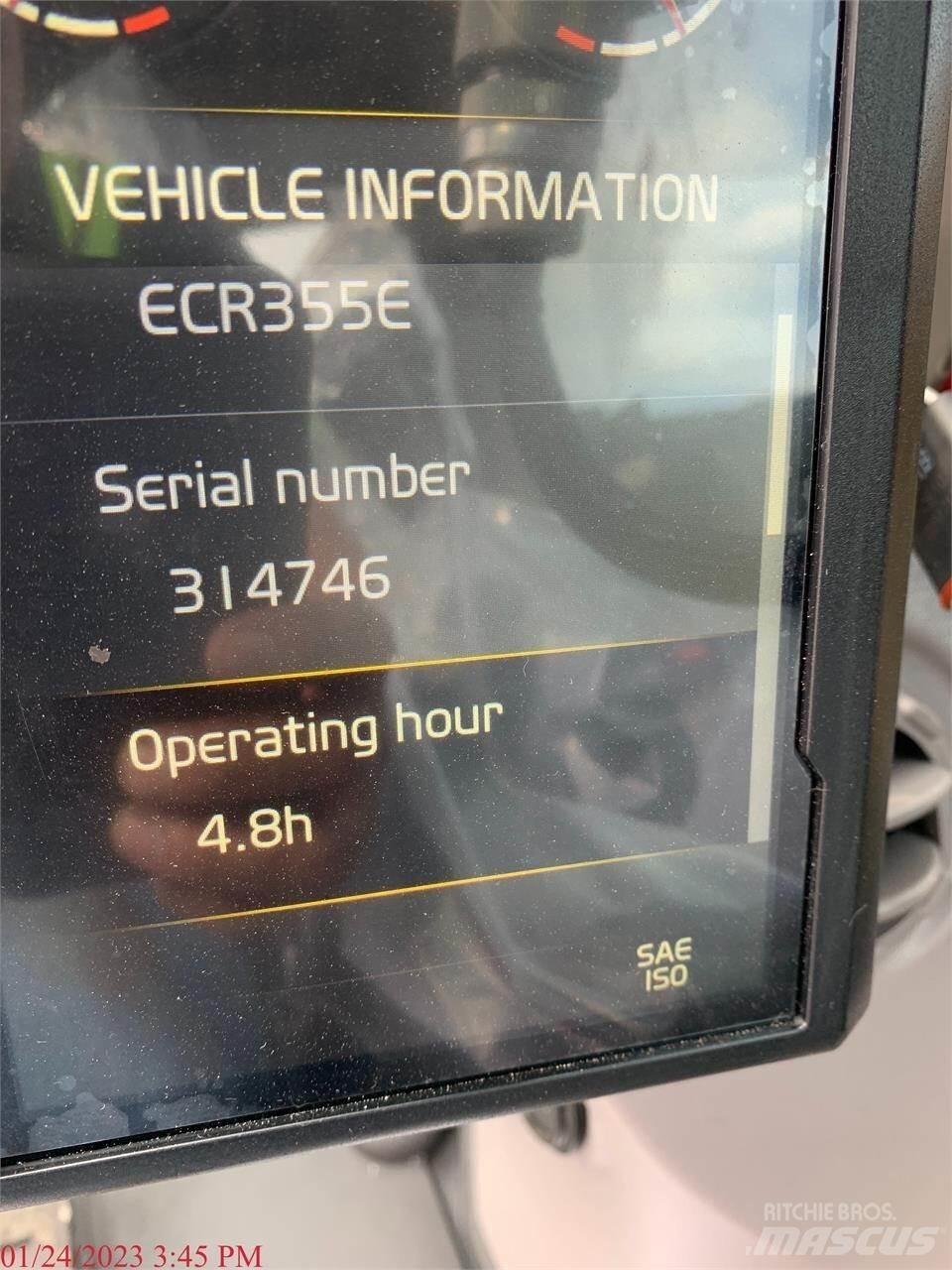 Volvo ECR355EL Vikšriniai ekskavatoriai