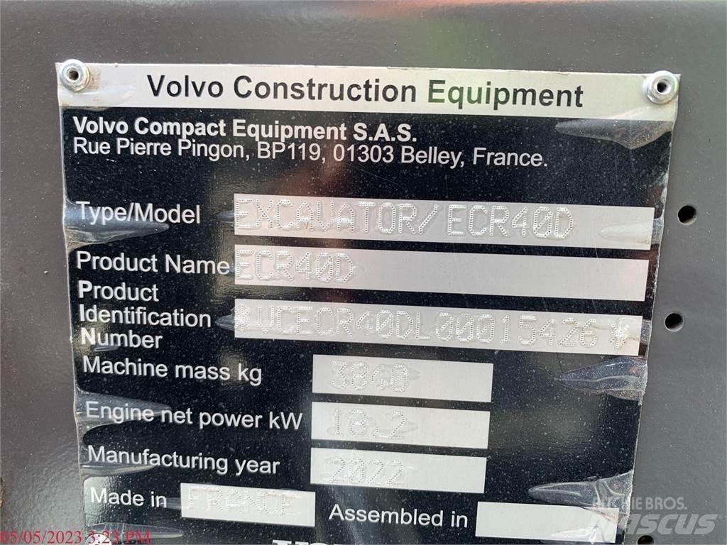 Volvo ECR40D Mini ekskavatoriai < 7 t