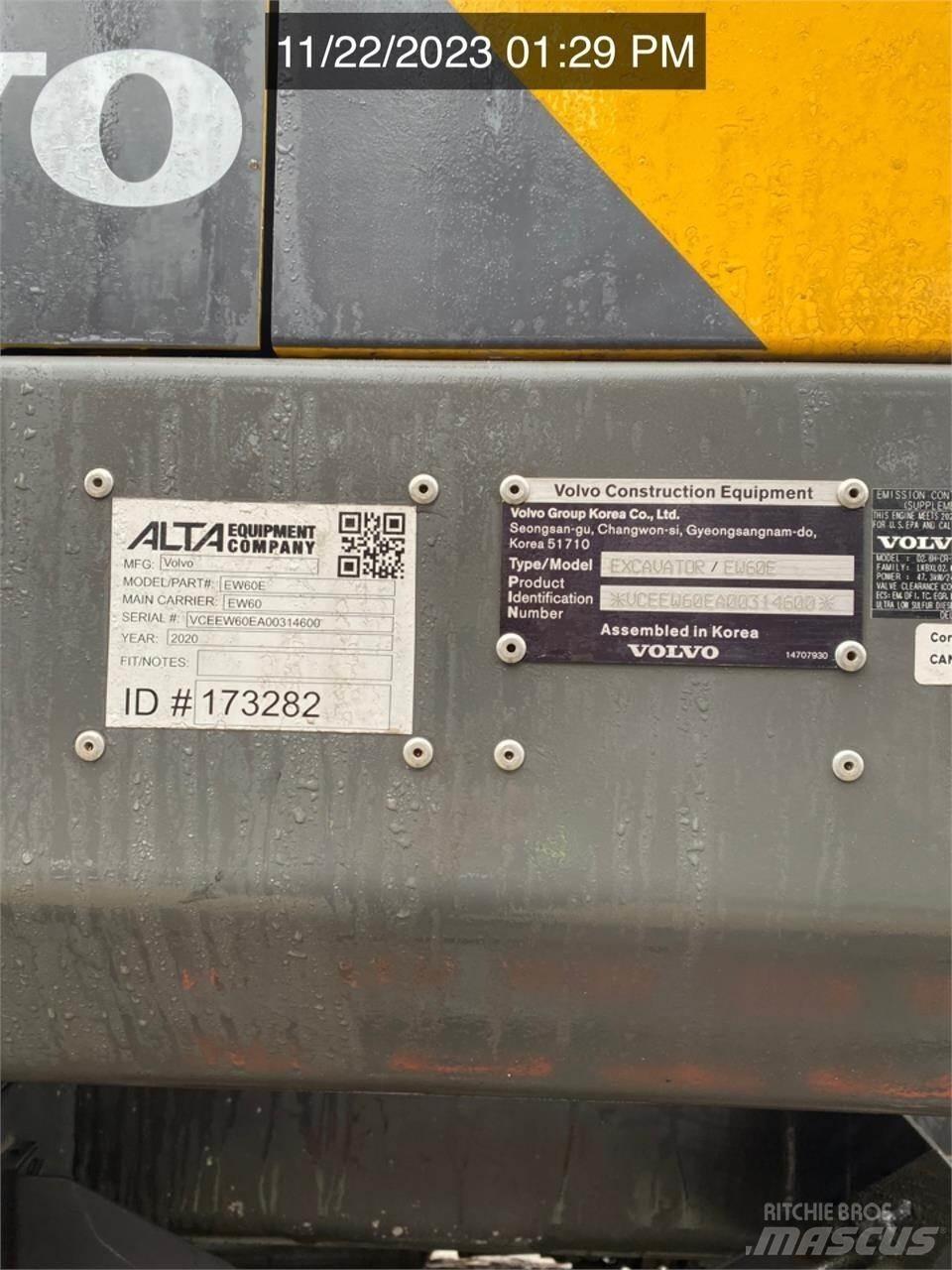 Volvo EW60E Ratiniai ekskavatoriai