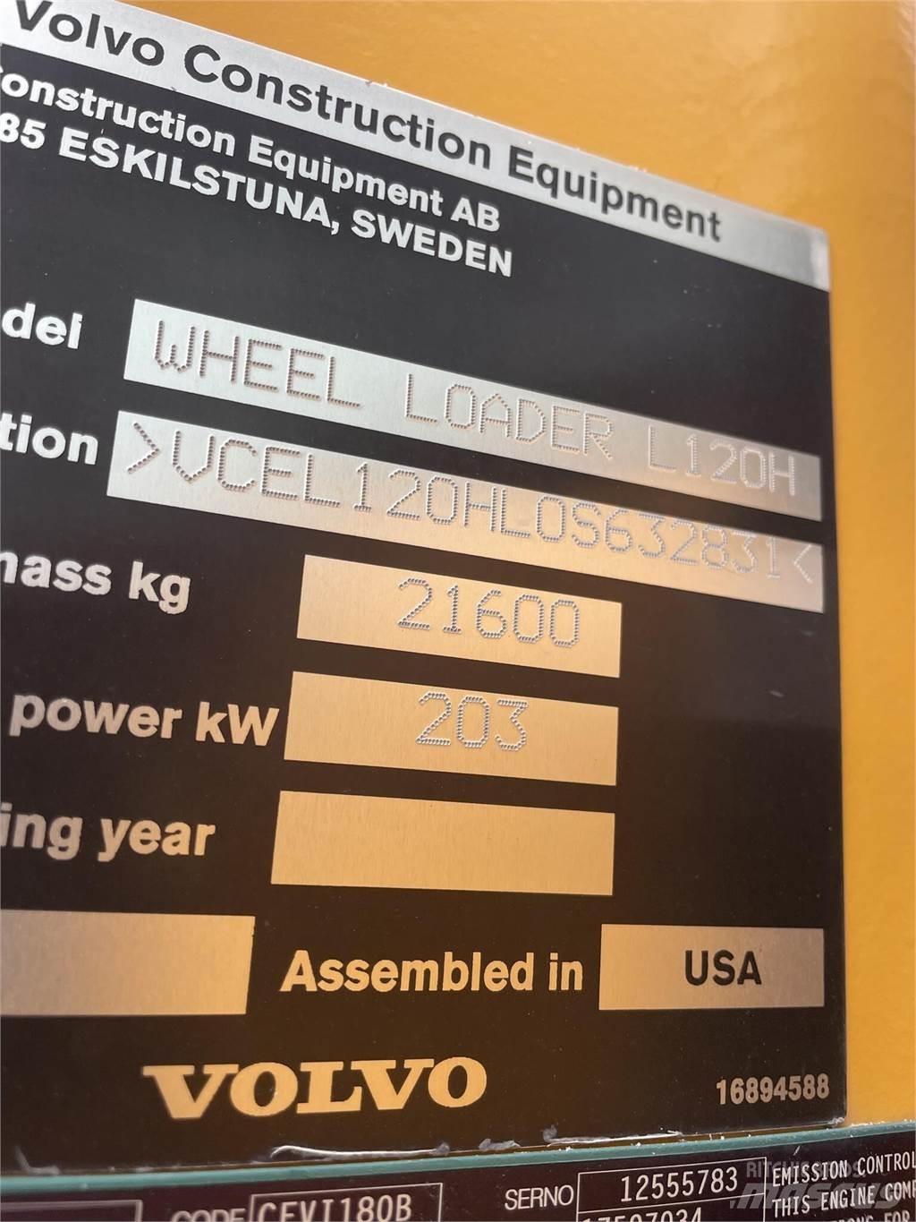 Volvo L120H Naudoti ratiniai krautuvai