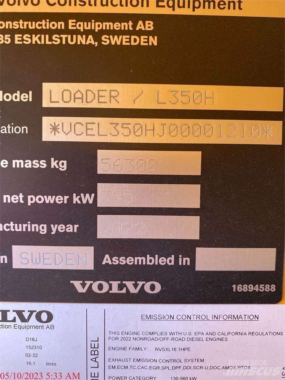 Volvo L350H Naudoti ratiniai krautuvai