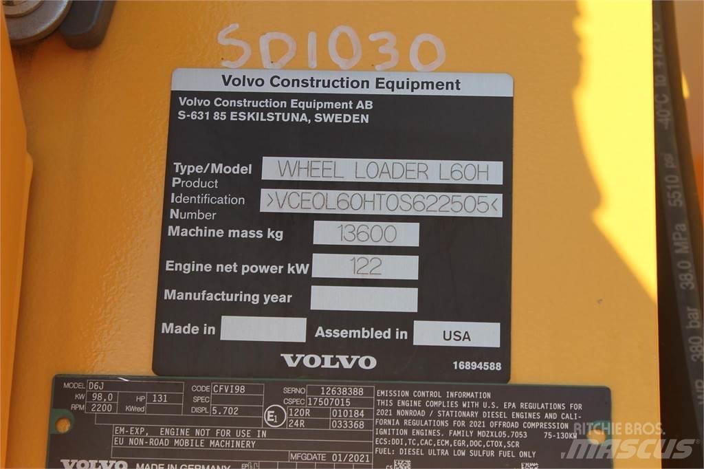 Volvo L60H Naudoti ratiniai krautuvai