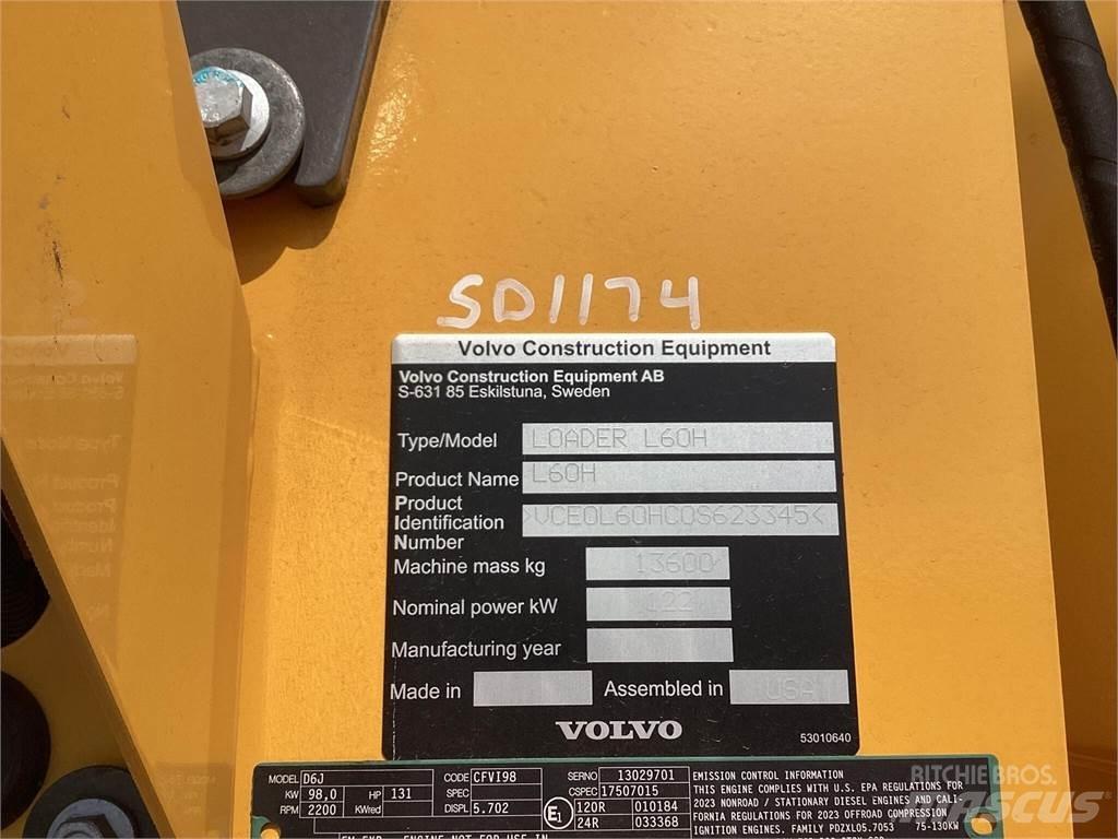 Volvo L60H Naudoti ratiniai krautuvai