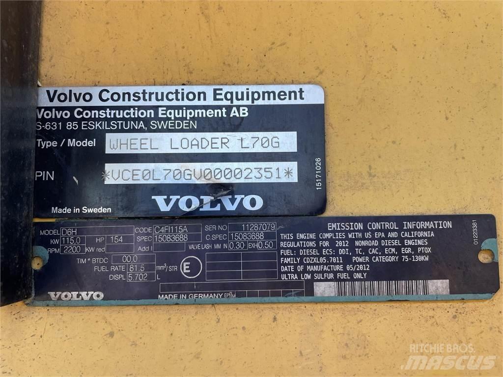 Volvo L70G Naudoti ratiniai krautuvai