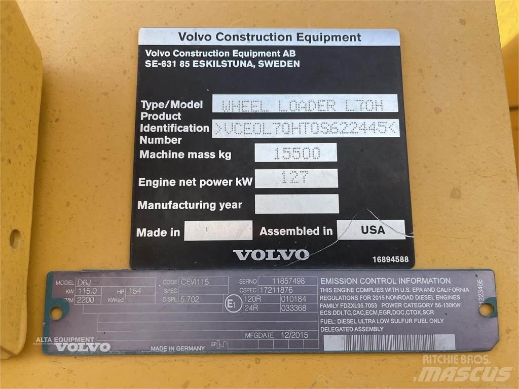 Volvo L70H Naudoti ratiniai krautuvai