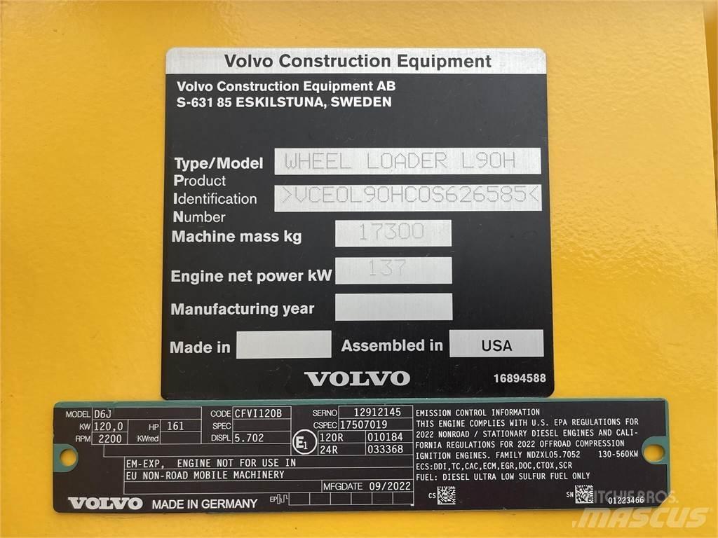 Volvo L90H Naudoti ratiniai krautuvai