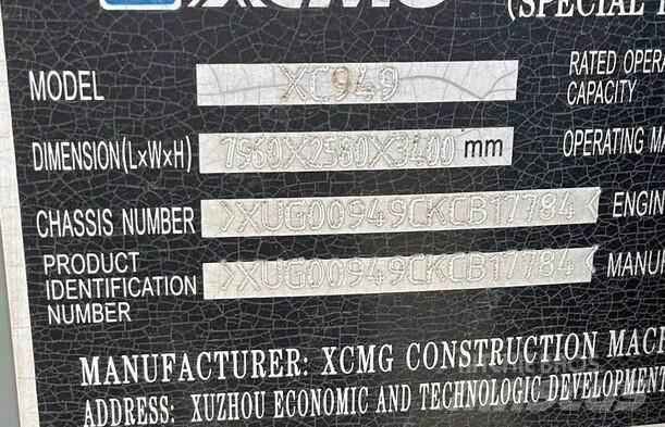 XCMG XC949 Naudoti ratiniai krautuvai